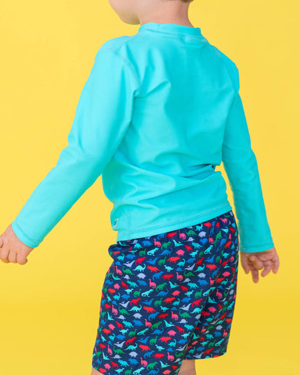 Bright Aqua Long Sleeve Rash Guard