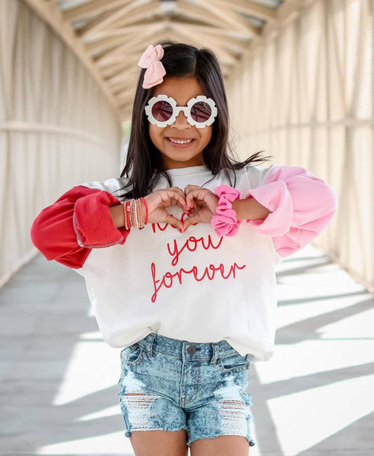 Valentines Day Color Block Sweatshirt