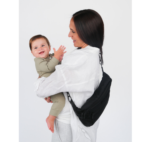 Ritzy Pack  Fanny Pack & Crossbody Diaper Bag: Black