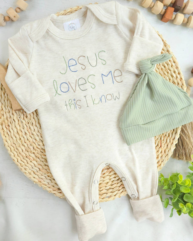 Baby Boy Romper | Jesus Loves Me