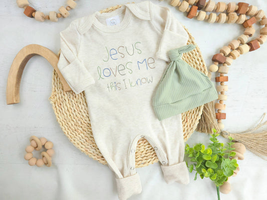 Baby Boy Romper | Jesus Loves Me