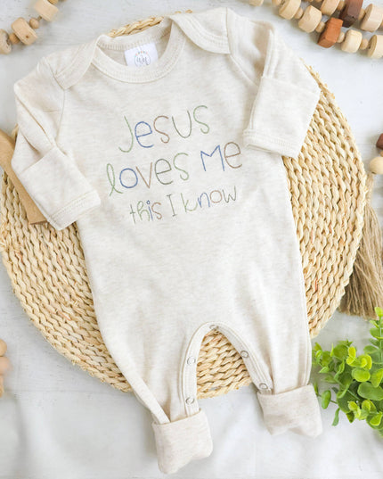 Baby Boy Romper | Jesus Loves Me
