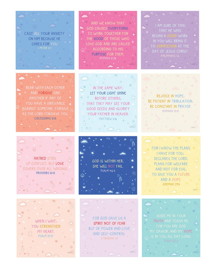 Verses for Daughters – Bible Verse Card Set + Display Stand
