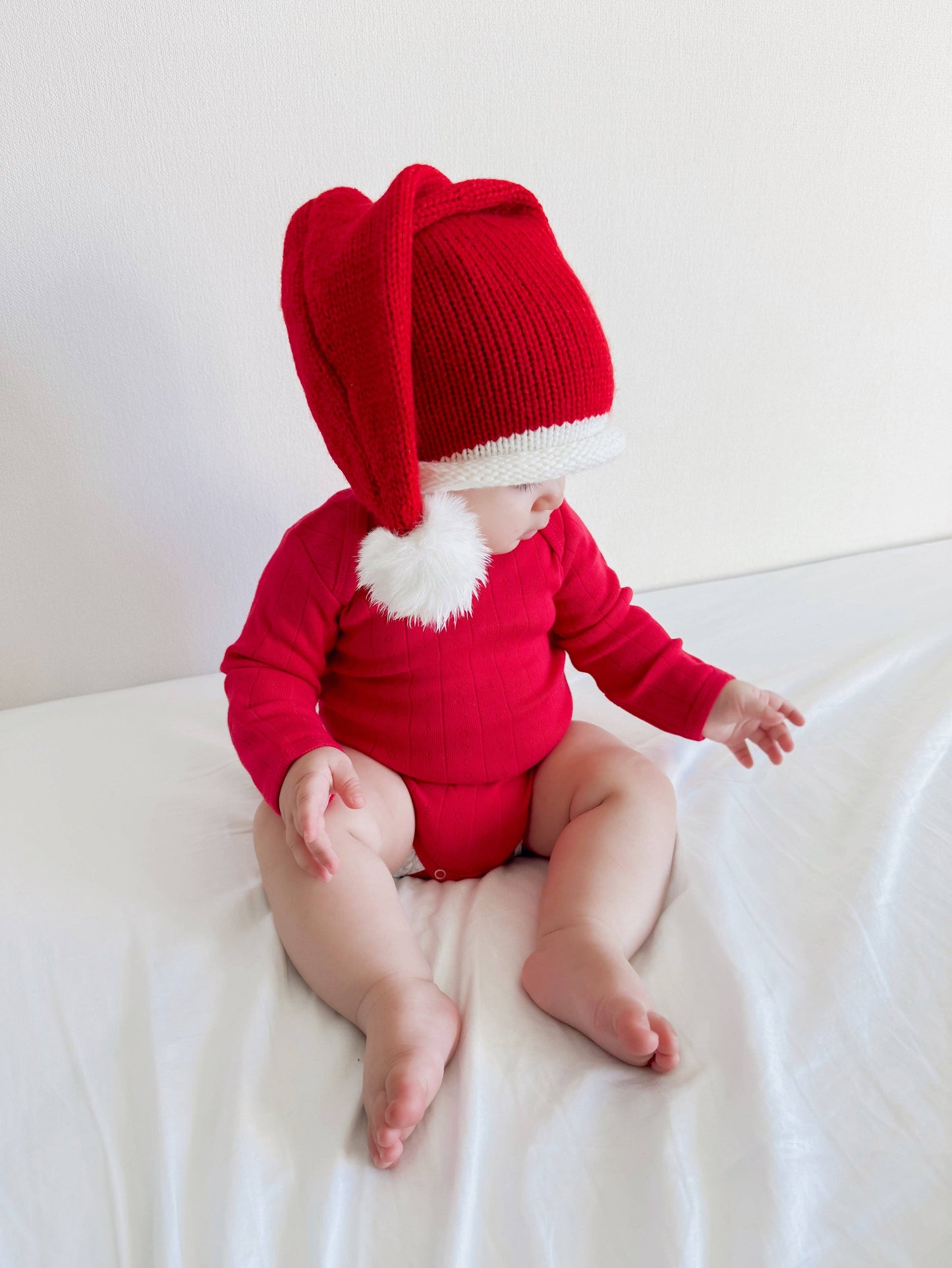 Santa Knit Hat, Red