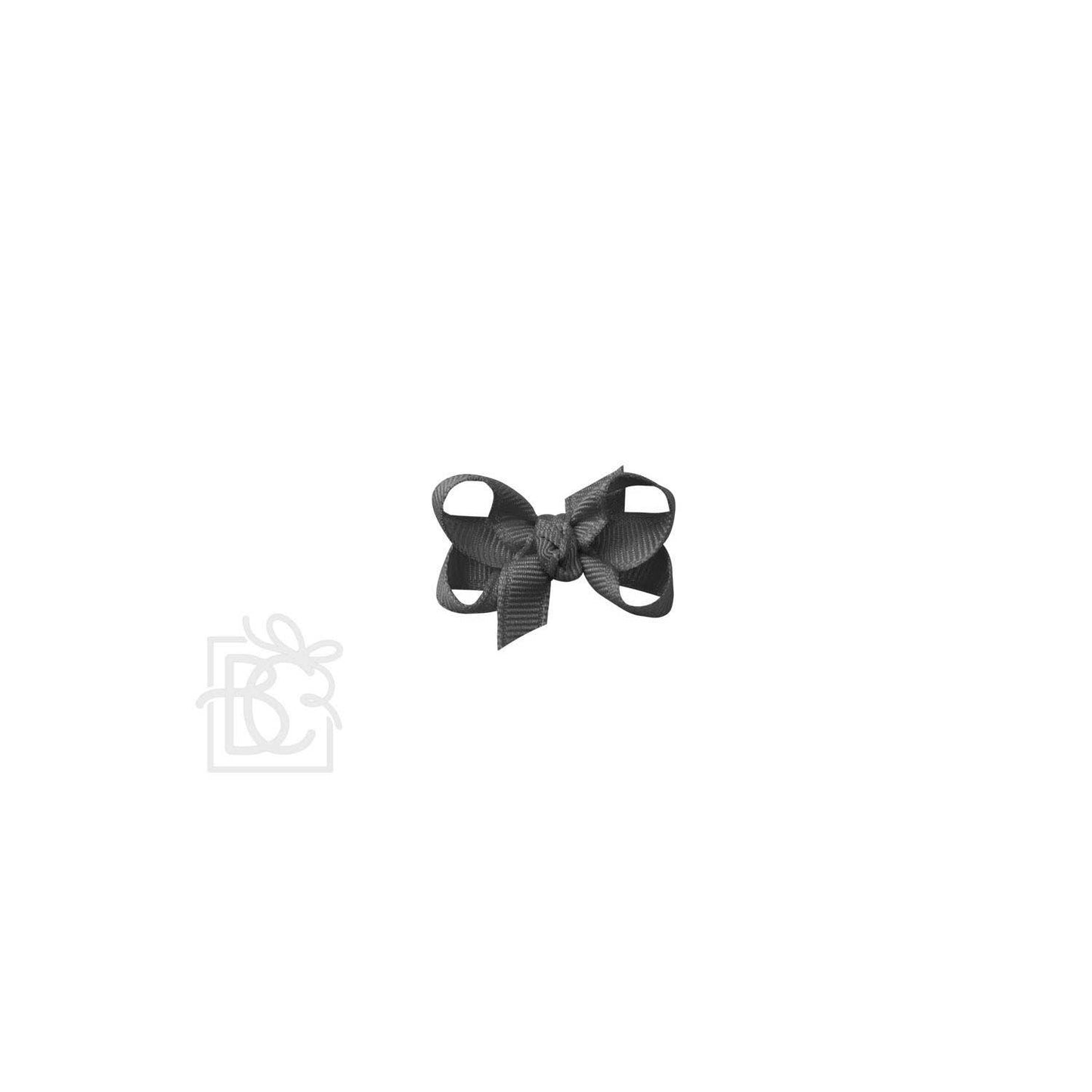 SIGNATURE GROSGRAIN BOW ON CLIP: 6.5" Jumbo - 2.25" Ribbon on Lg. Alligator Clip / ANTIQUE WHITE