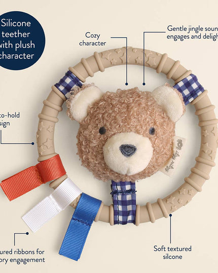 Itzy Ring Pal™ - Teething Ring with Plush Character: Red Tomato