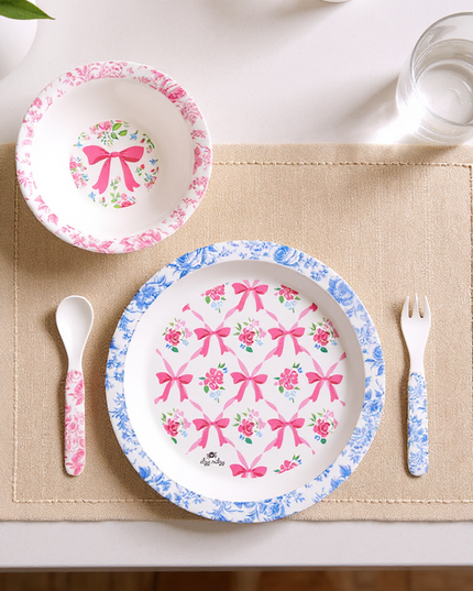 Itzy Bistro™ - 4 piece dining set: Ribbons & Roses