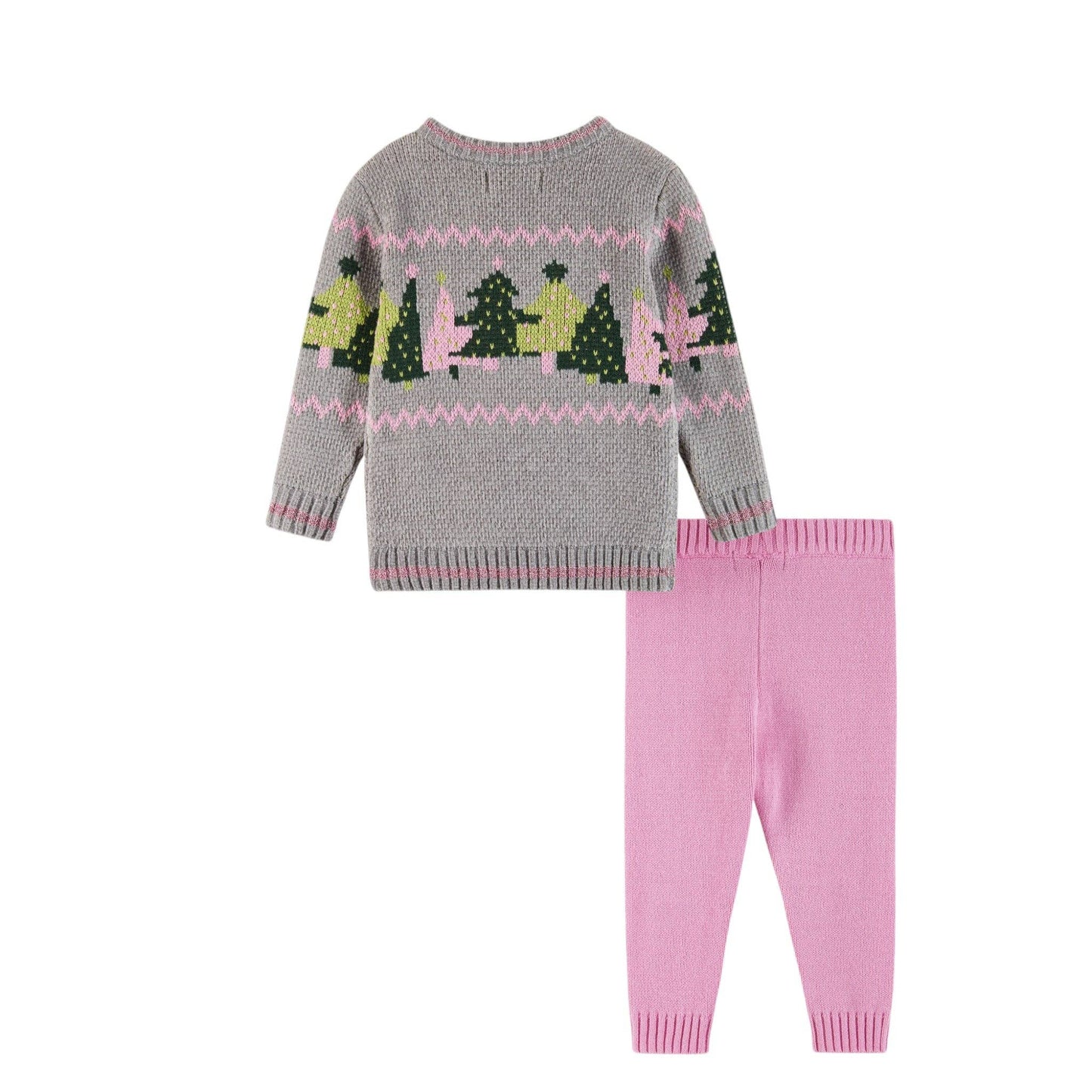Infant Chenille Sweater & Knit Pant Set + Headband