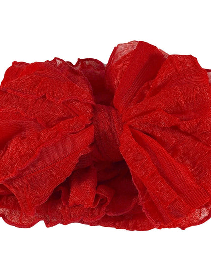 Bright Red Ruffled Headband