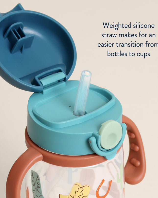 Itzy Sips™ - Straw Cup With Snap-Close Lid: Giddy Up!