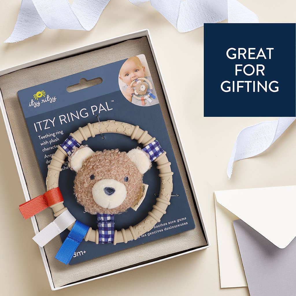 Itzy Ring Pal™ - Teething Ring with Plush Character: Red Tomato