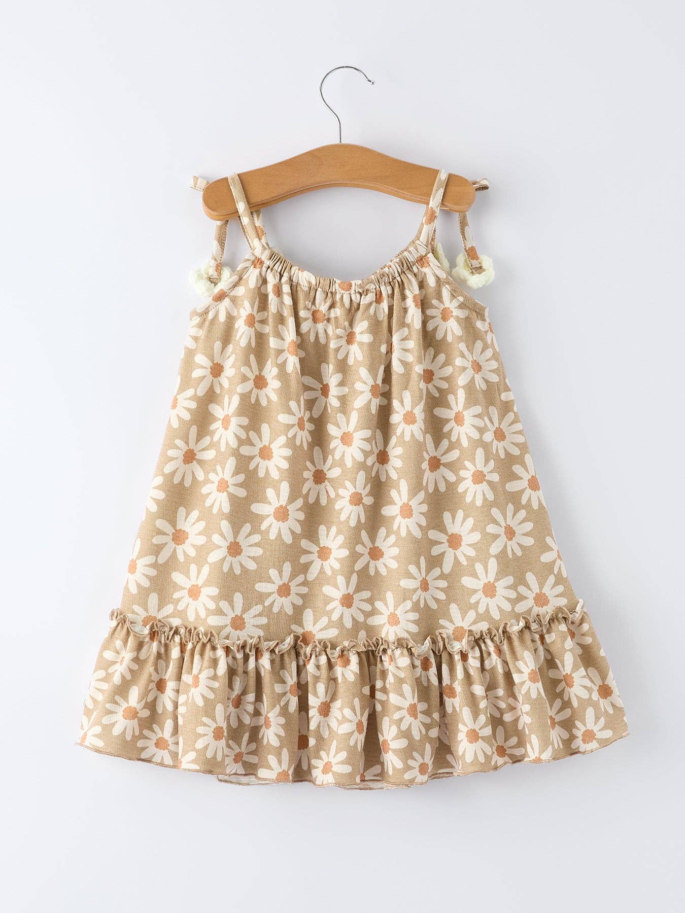 Floral Daisy Shoulder Tie Dress