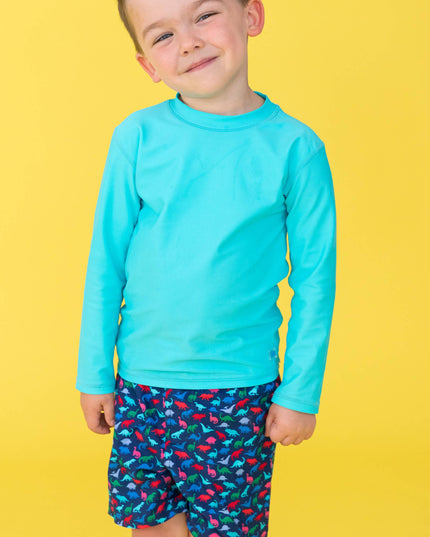 Bright Aqua Long Sleeve Rash Guard