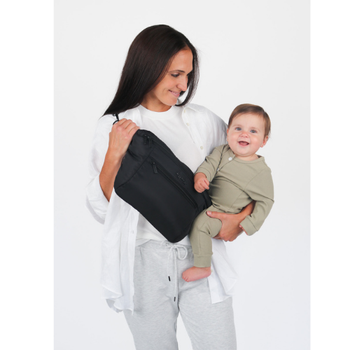 Ritzy Pack  Fanny Pack & Crossbody Diaper Bag: Black