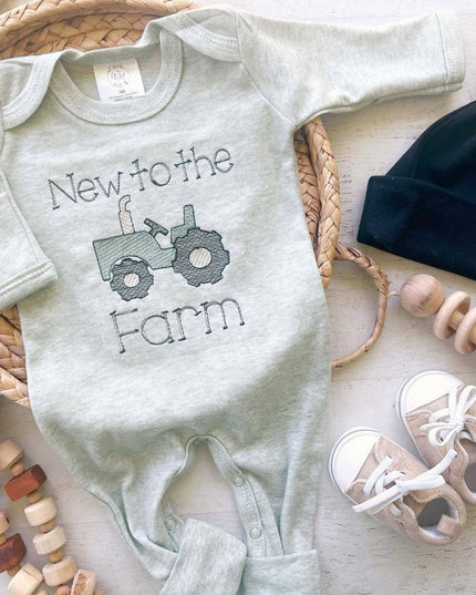 New To The Farm Romper | Sage