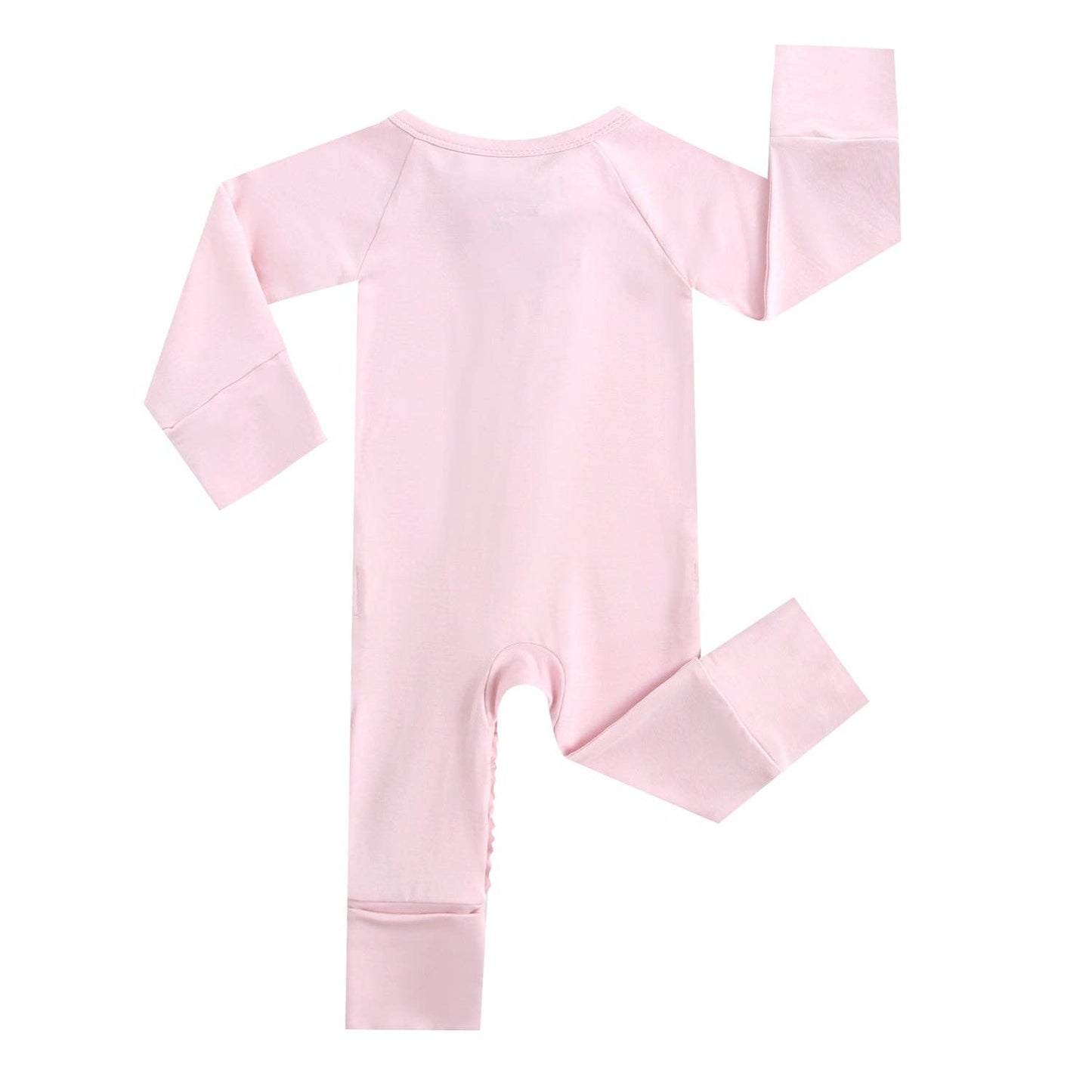 Dawn Ruffled Zippered Baby Romper | Pink
