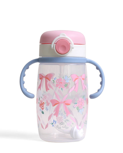 Itzy Sips™ - Straw Cup With Snap-Close Lid: Ribbons & Roses
