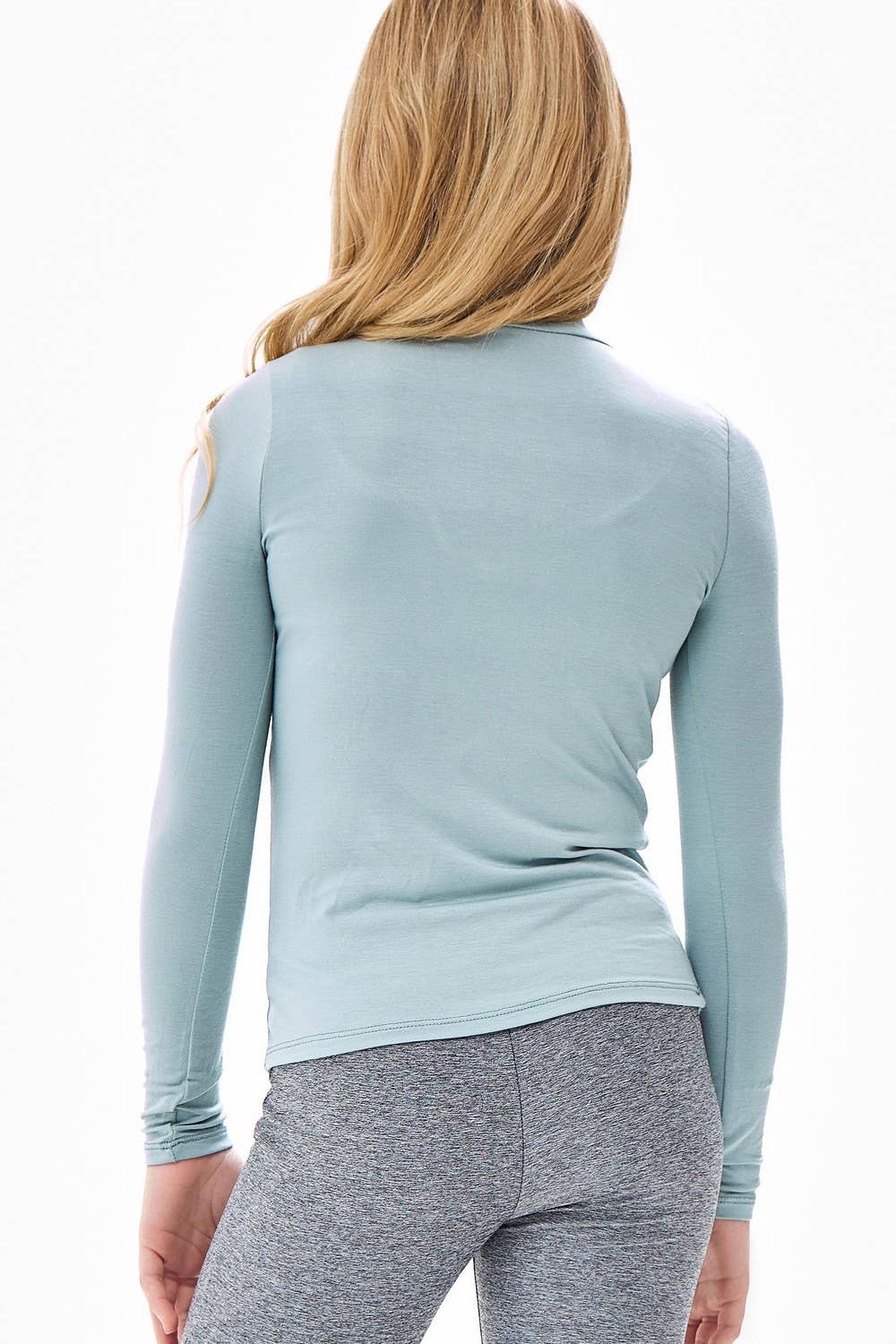 Mock Neck Long Sleeve Modal Knit Top | Red