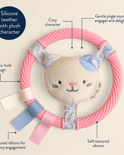 Itzy Ring Pal™ - Teething Ring with Plush Character: Red Tomato