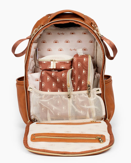 Cognac Boss Plus™ Backpack Diaper Bag