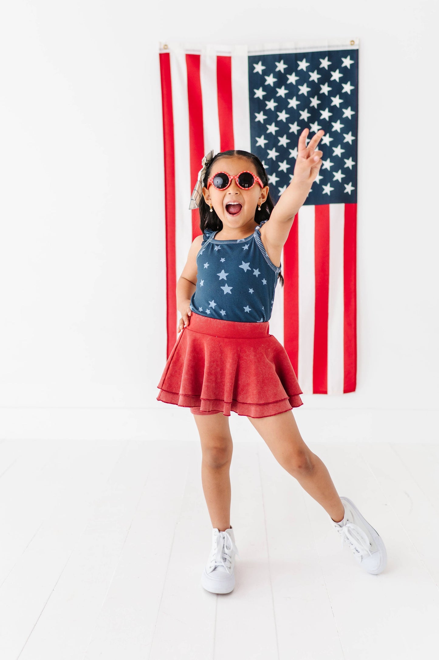 Spangled Star Ribbed Tank | JUNE 10