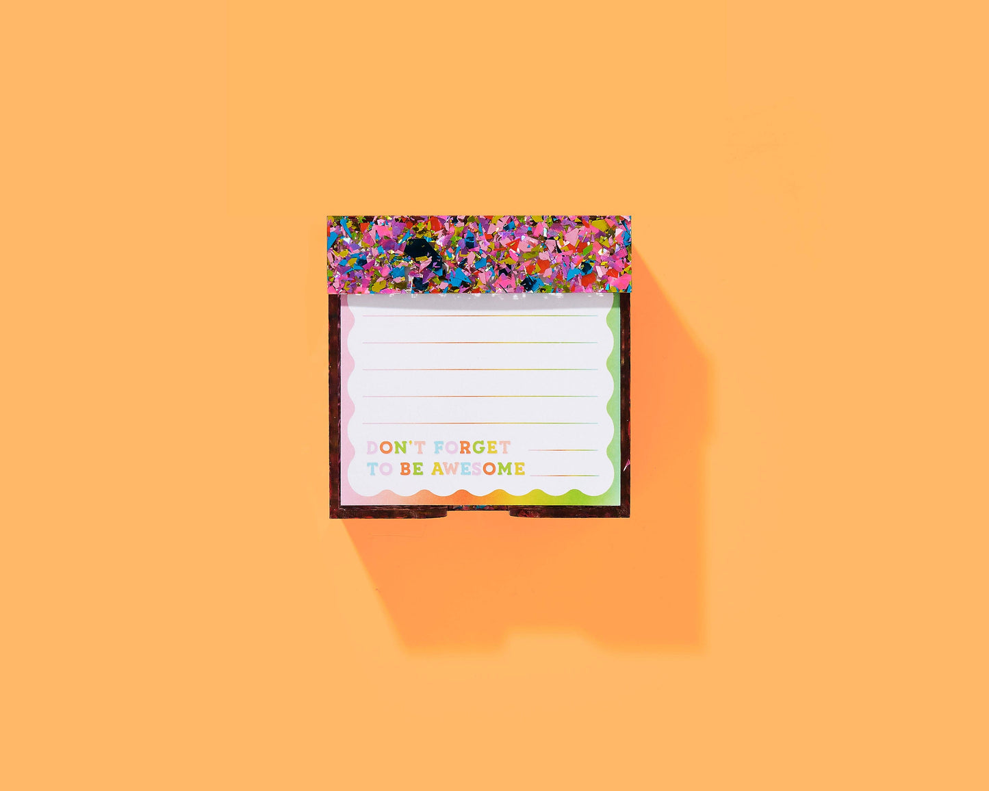 FOR FUN - Note Holder w/ Note Paper - Happy Confetti