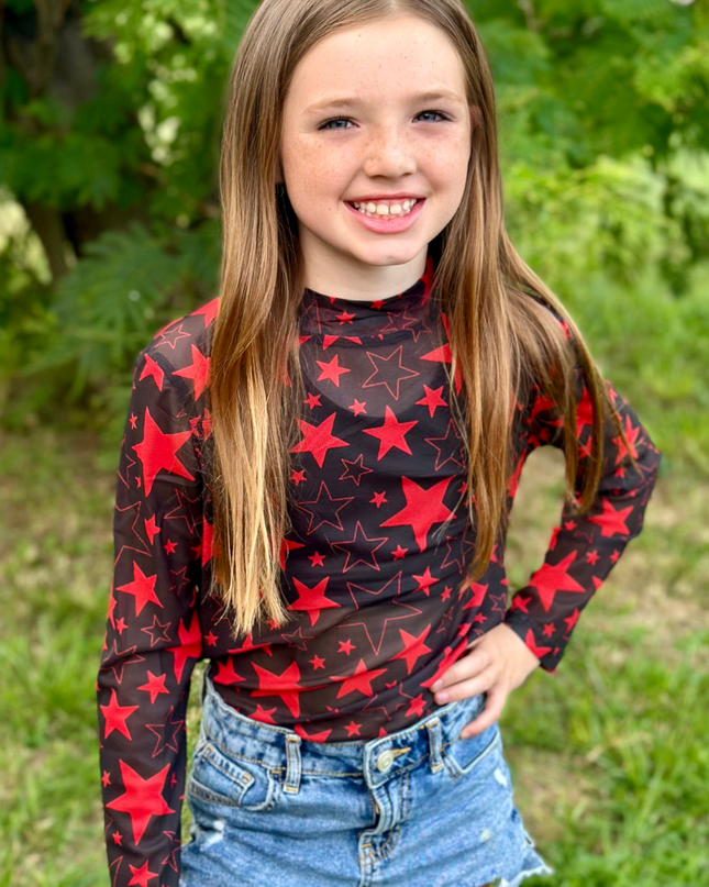 Go Team Go Red And Black Kids Mesh