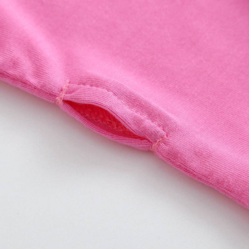 Perfectly Pink Ruffled Romper NICU Friendly