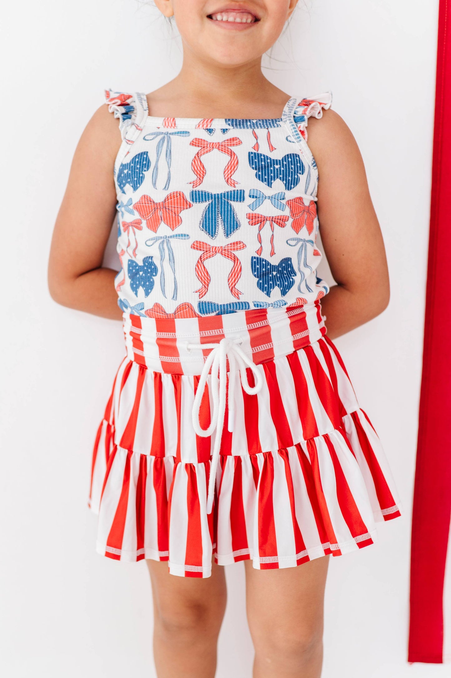Red, White & BOW | Ribbed Tank | JUNE 10