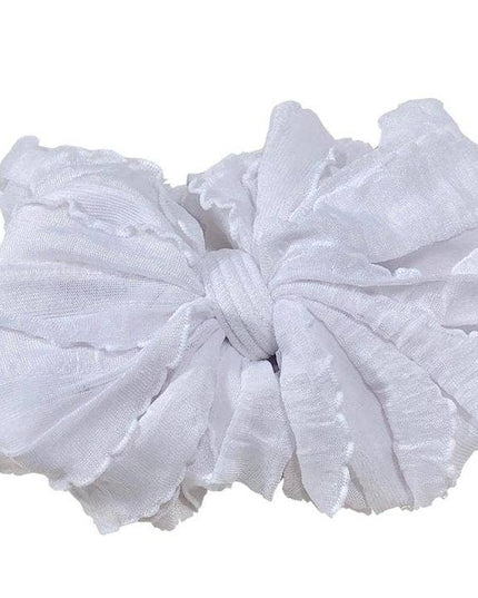 White Ruffled Headband