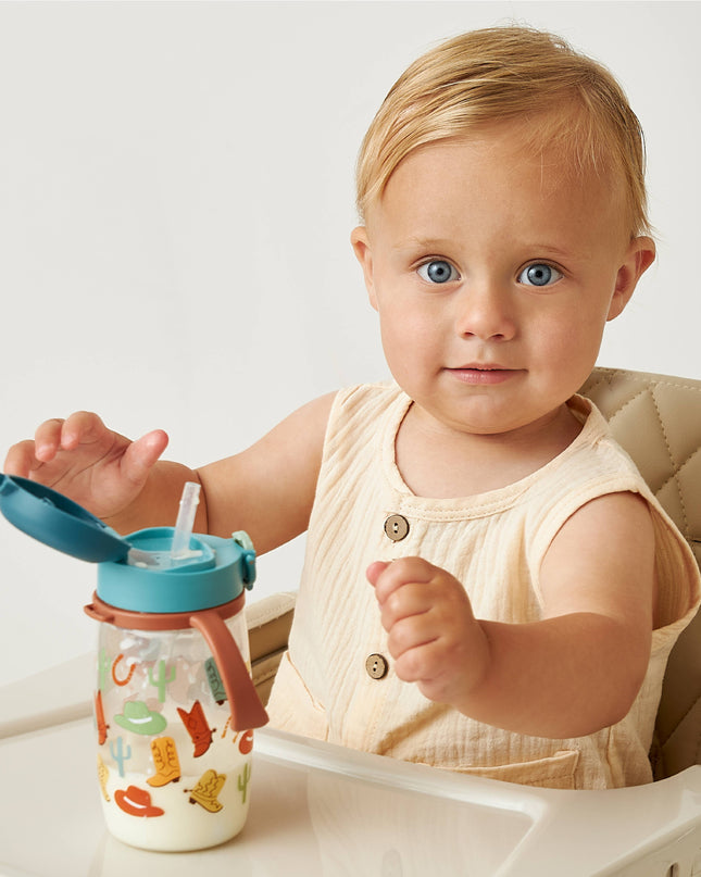 Itzy Sips™ - Straw Cup With Snap-Close Lid: Giddy Up!