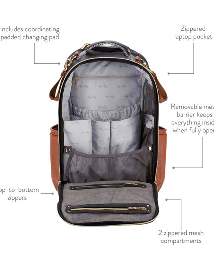 Cognac Boss Plus™ Backpack Diaper Bag