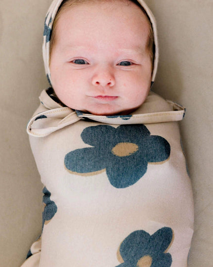 Knit Swaddle Blanket - Gemma In Tan