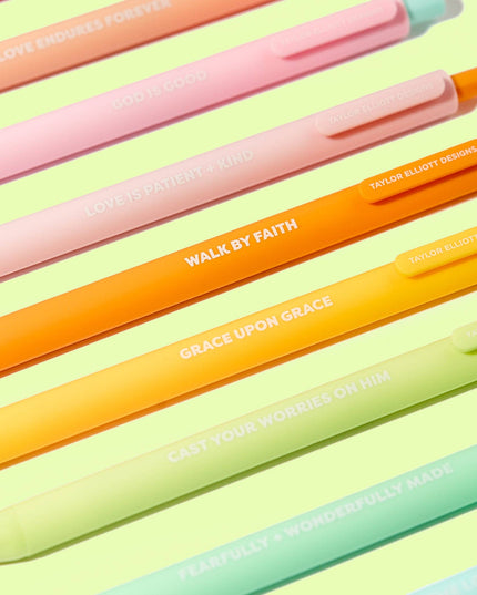 Gel Pen Set - Motivational - Faith - Asst Colors - 10 Pc Set