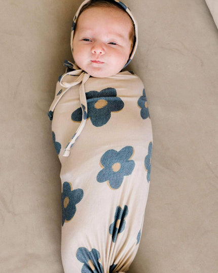 Knit Swaddle Blanket - Gemma In Tan
