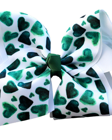 6” Lucky Hearts Layered Bow