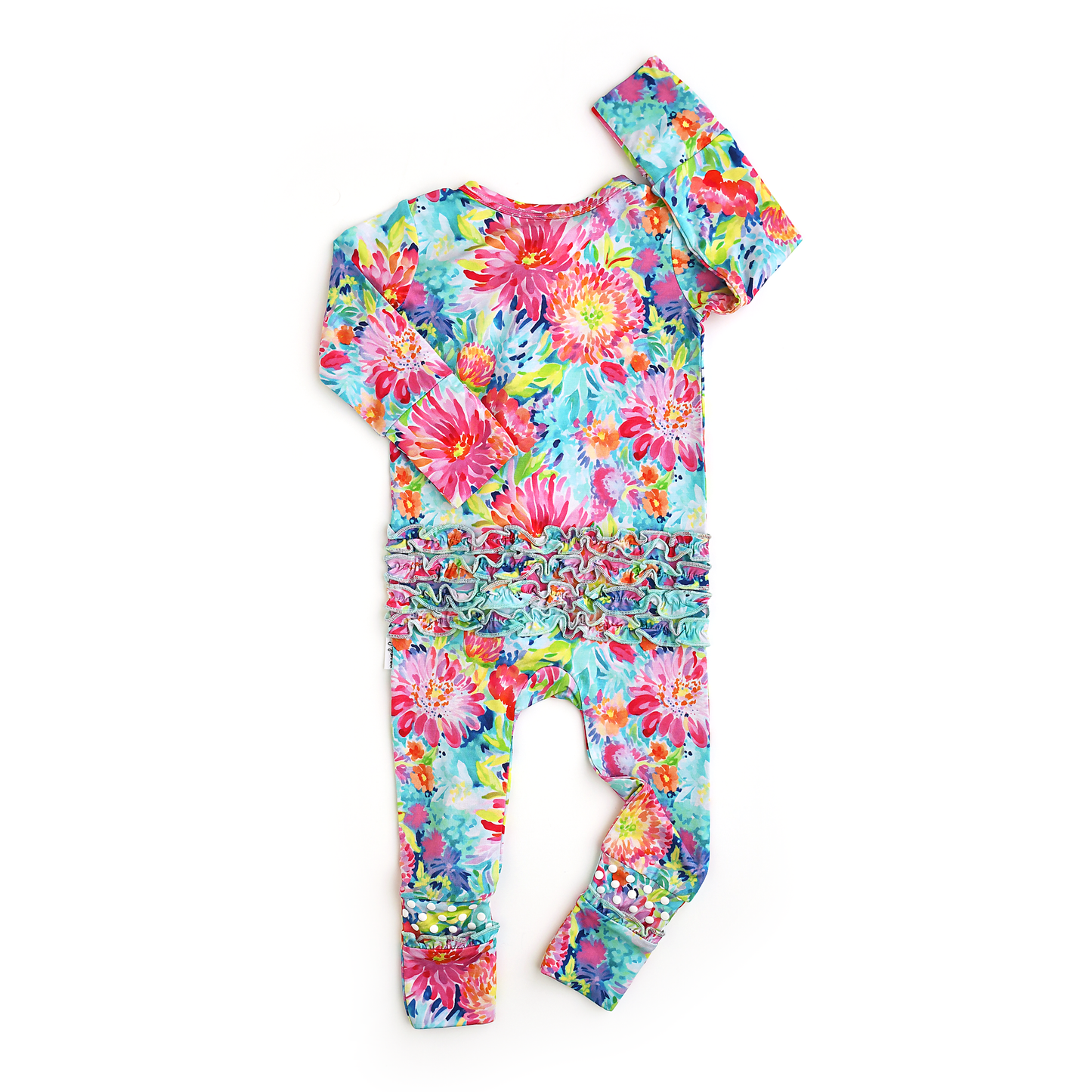 Bianca Ruffle ZIP Bamboo Floral Sleepies