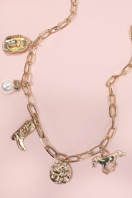 Western Things Gold Charm Necklace