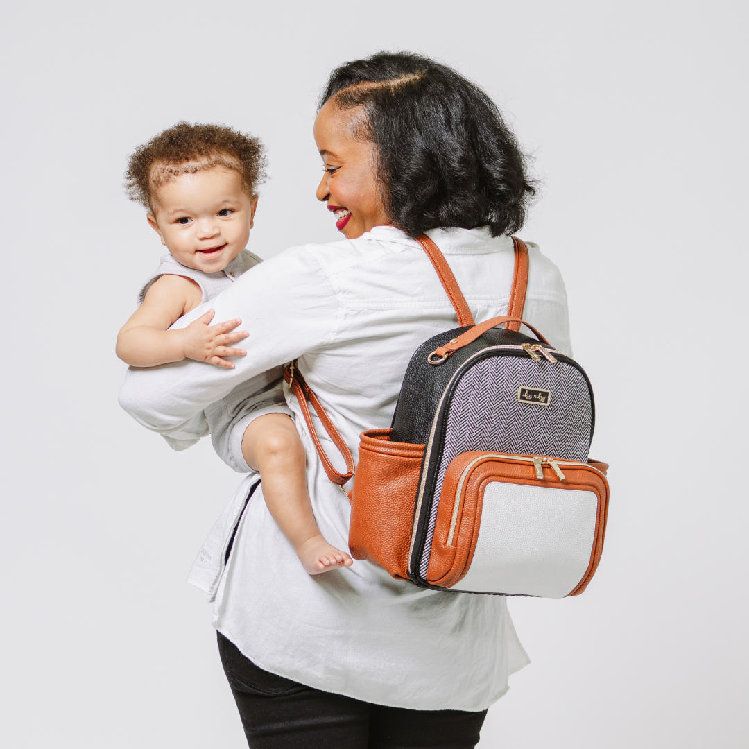 Mini Plus Diaper Bag Backpack | Coffee & Cream