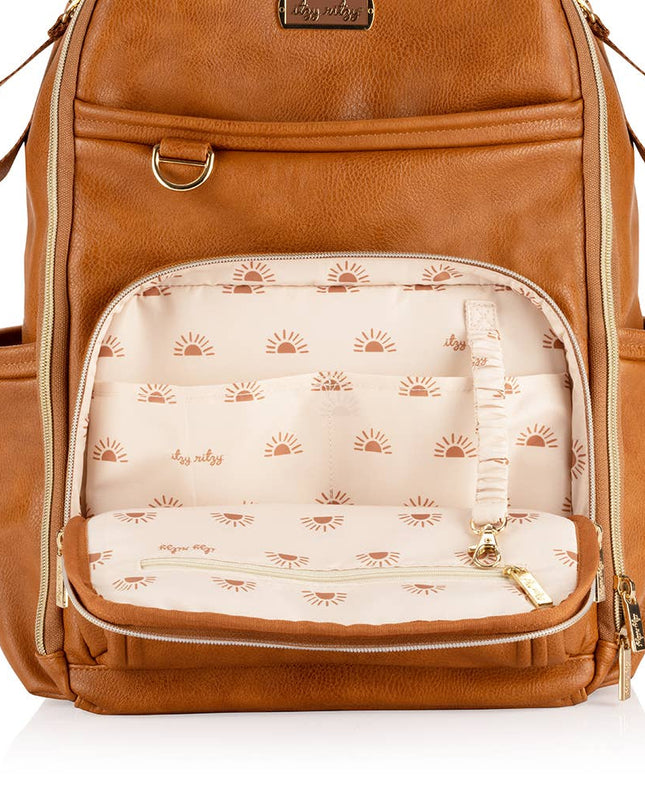 Cognac Boss Plus™ Backpack Diaper Bag