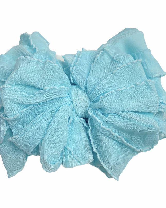 Baby Aqua Ruffled Headband