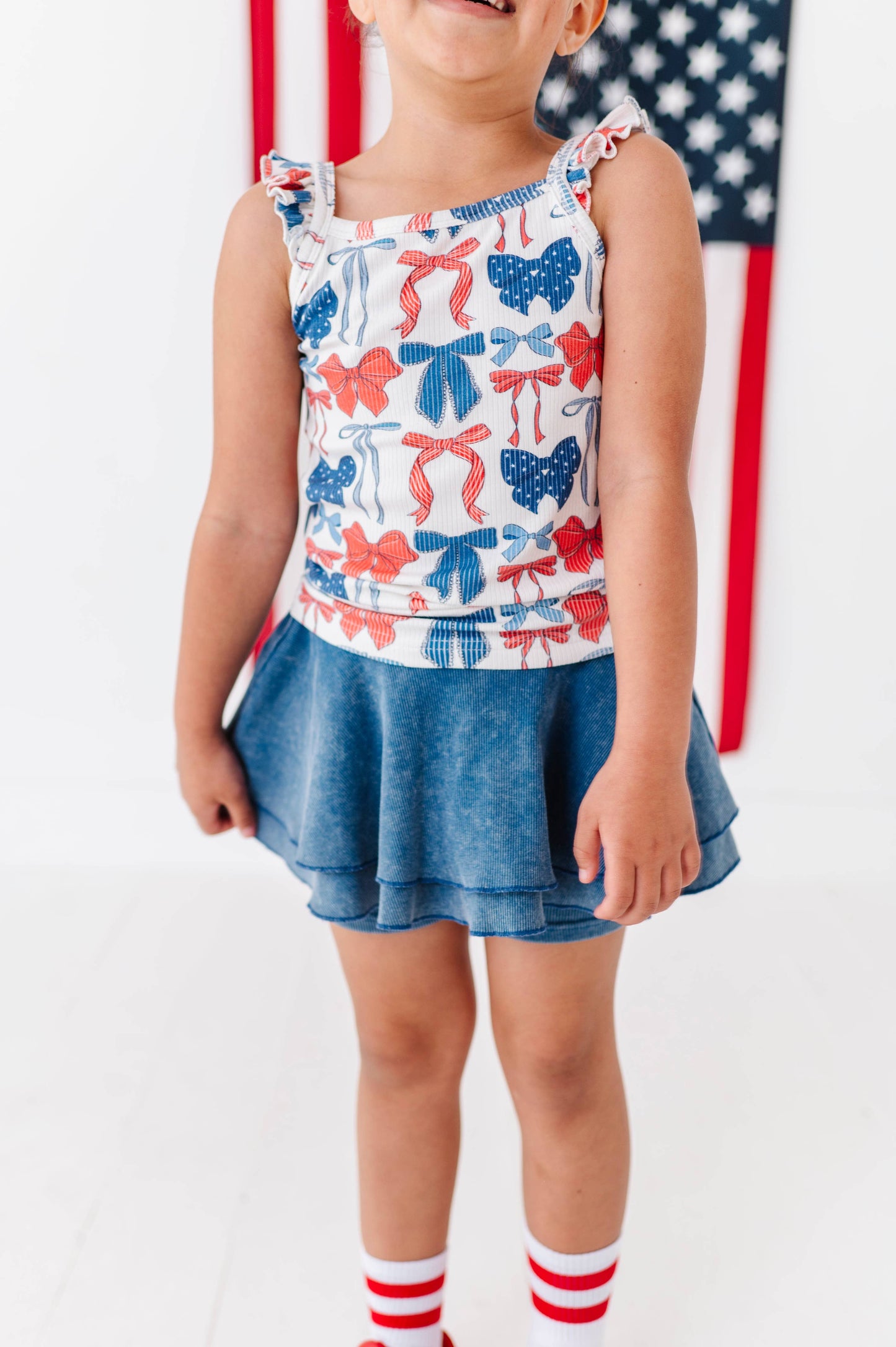 Red, White & BOW | Ribbed Tank | JUNE 10