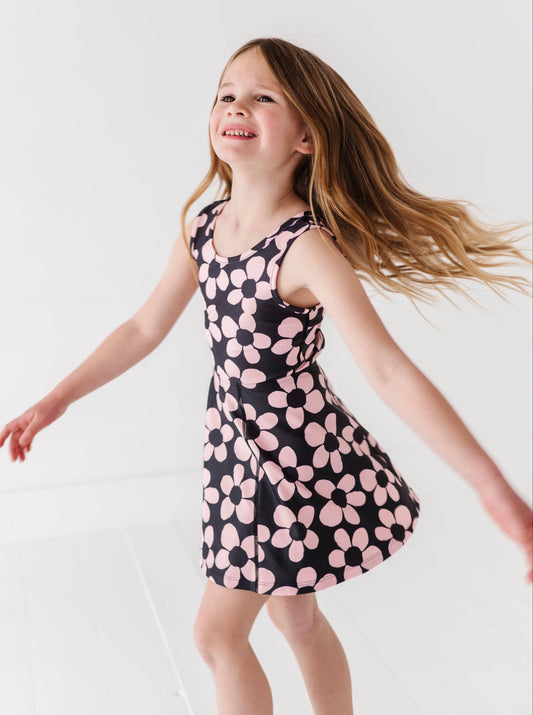Retro Daisy | Twisty Back Dress + Detached Shorts
