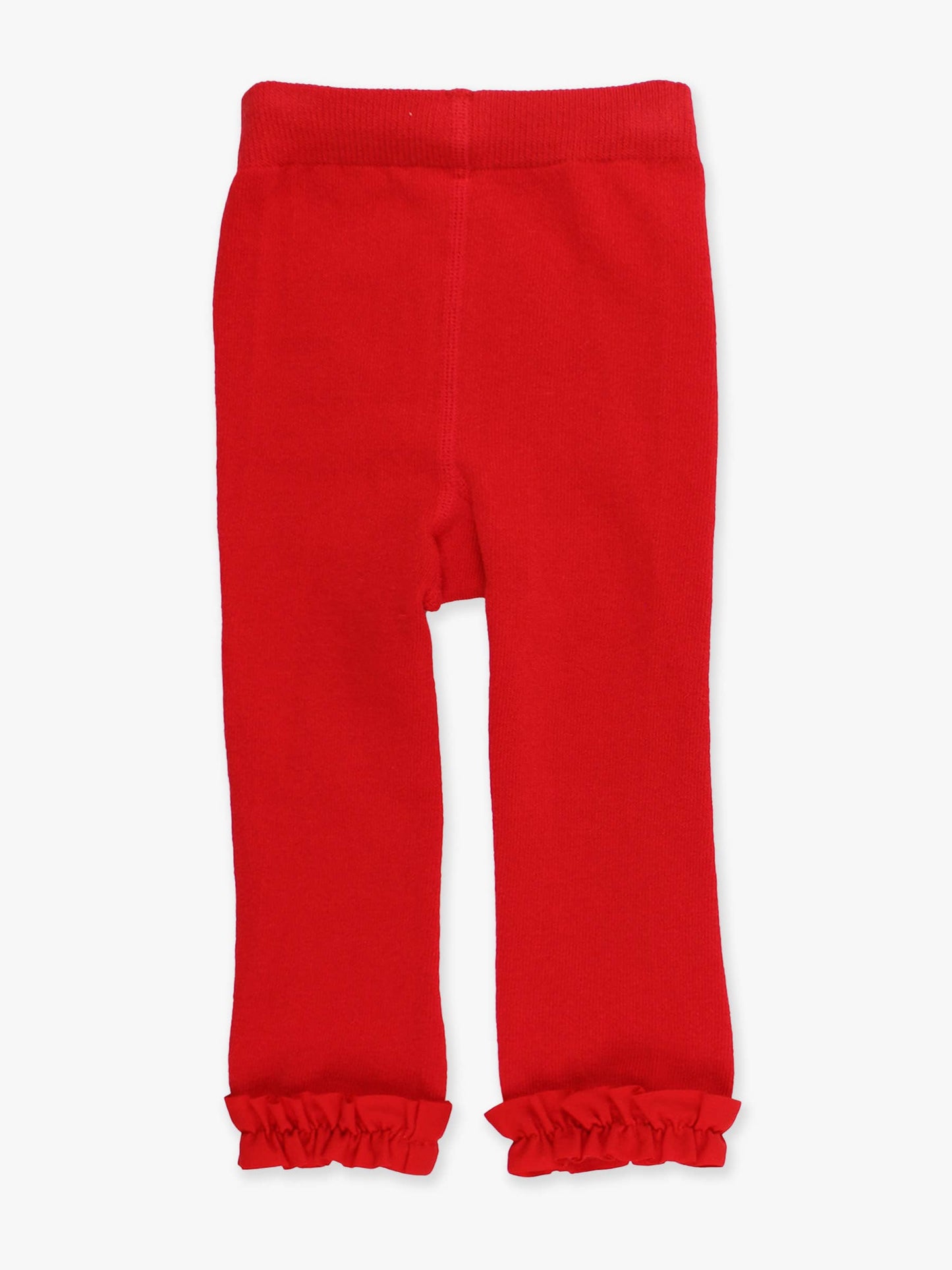 Red Footless Ruffled Tights