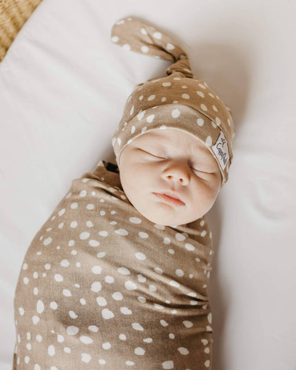 Knit Swaddle Blanket - Fawn