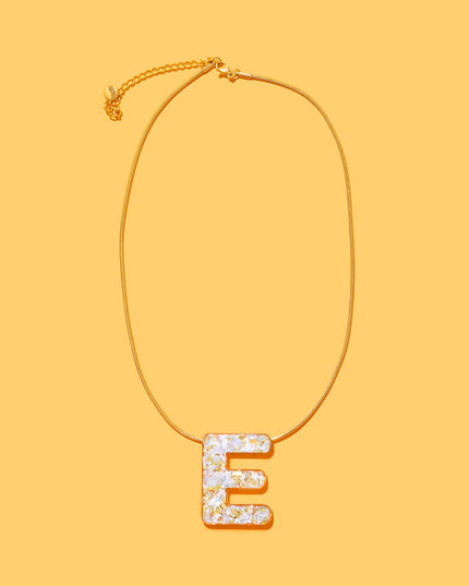 Letter Necklaces w/ Display - Pearl Confetti