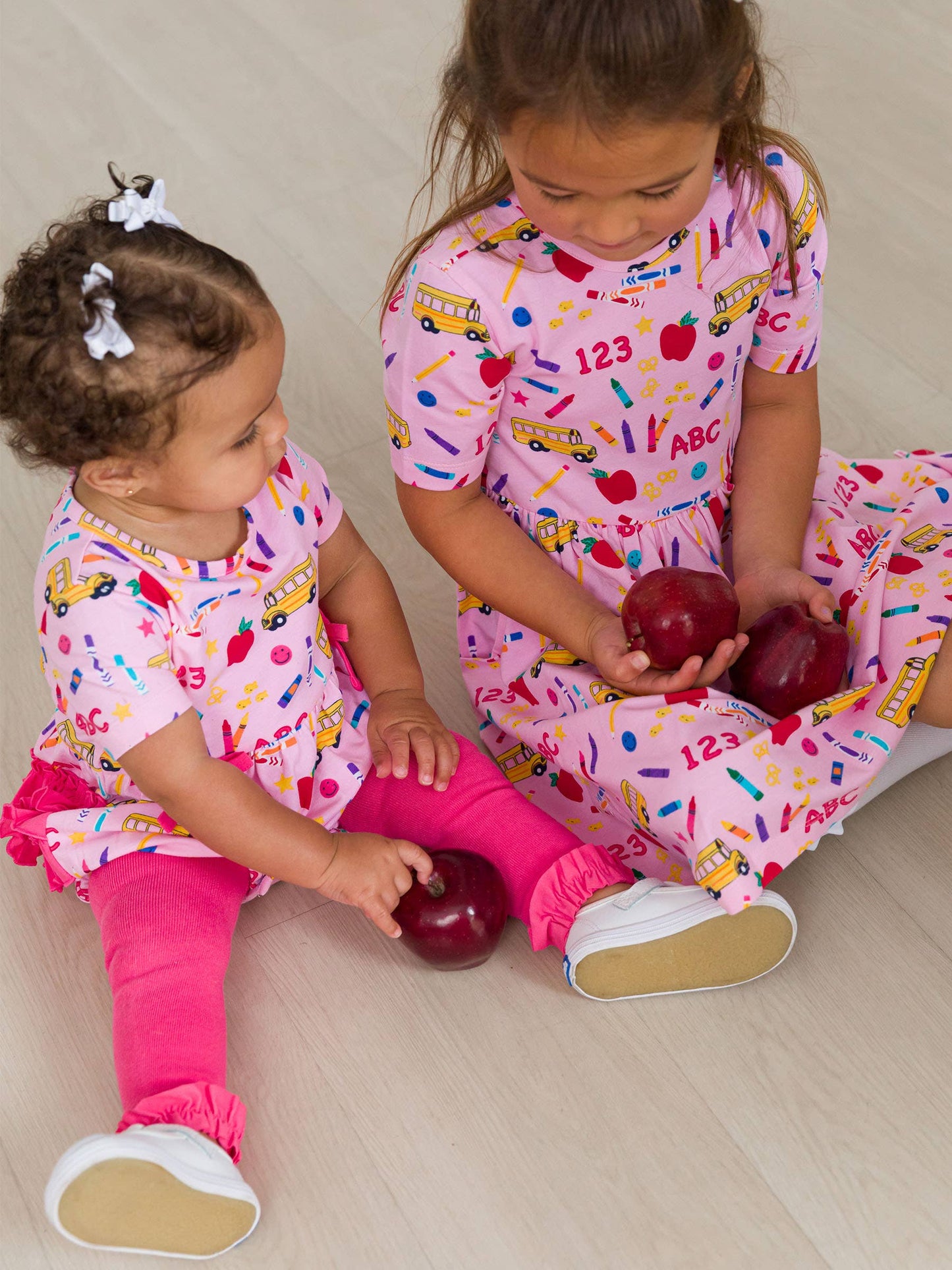 Hot Pink Footless Ruffled Tights