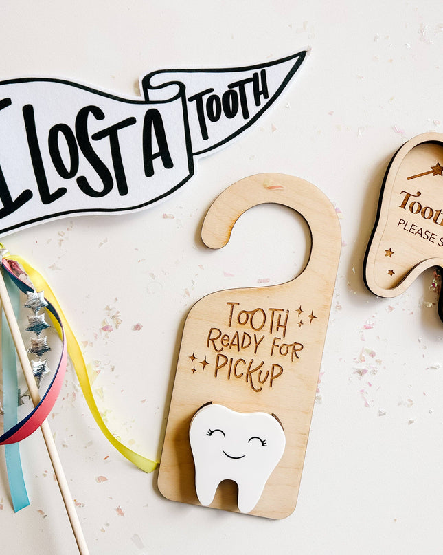 Tooth Ready For Pickup Doorhanger | Blue Acrylic