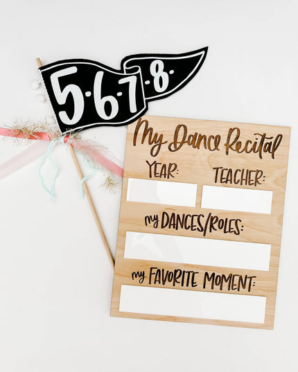 Dance Recital Sign: White Board