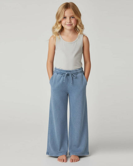 Mineral wash wide leg sweatpants: Charcoal